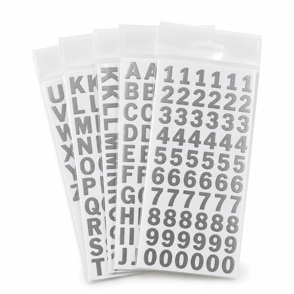 Self-Adhesive Vinyl Number and Letter Sticker Multipacks