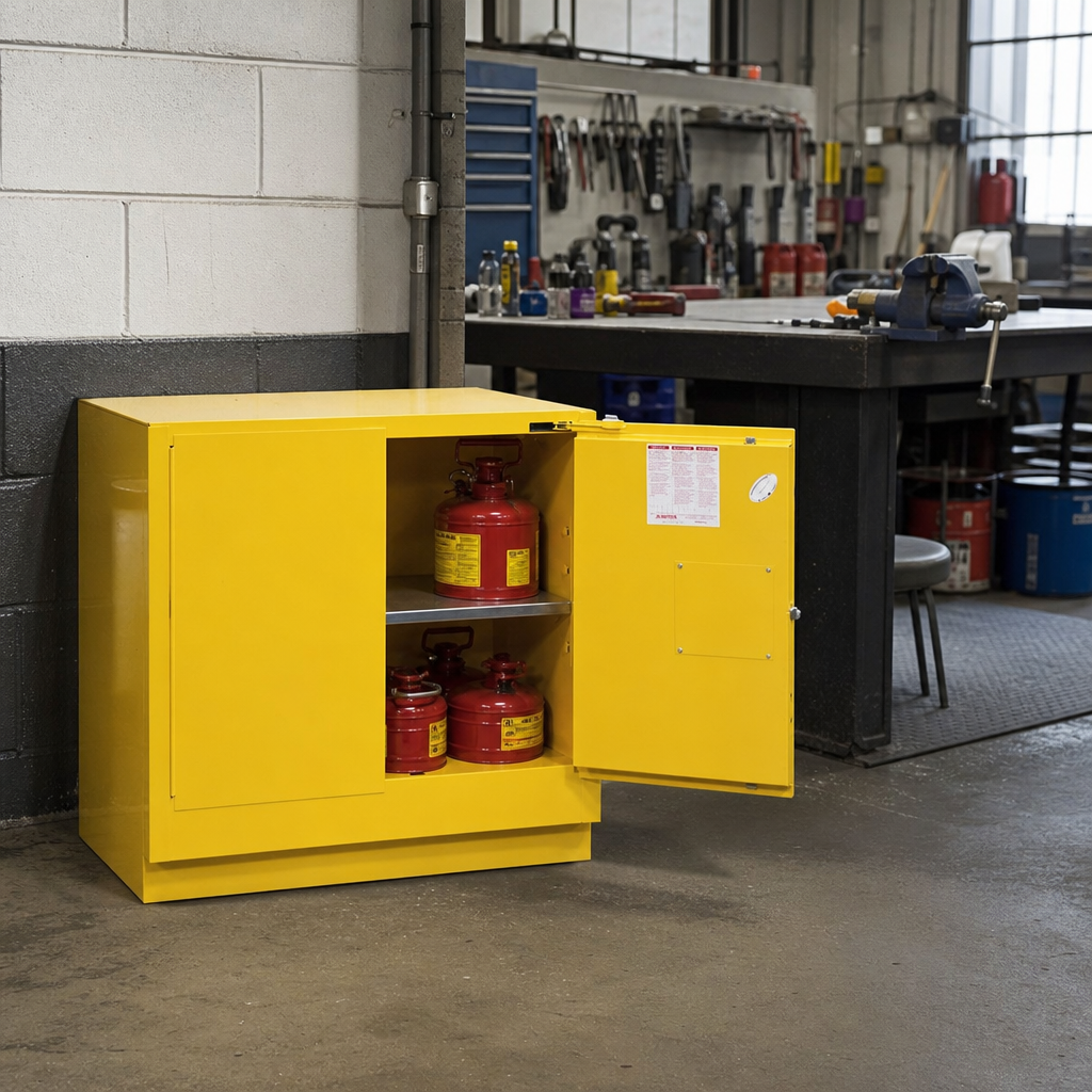 Self-Closing Flammable Storage Cabinet 1118 x 1092 x 457mm