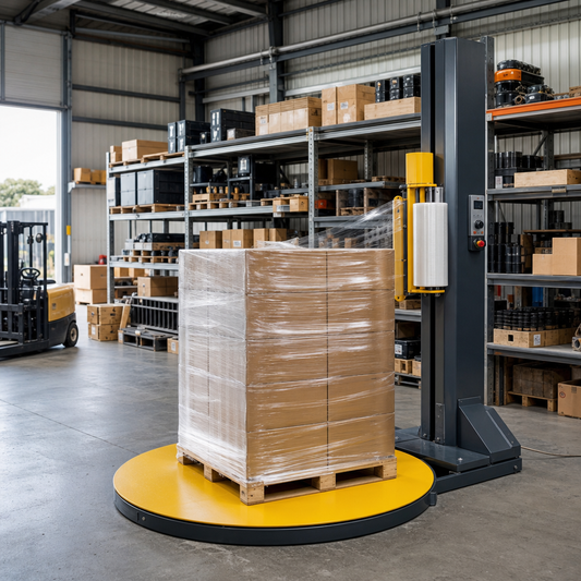 Semi-Automatic 200% Pre-Stretch Turntable Pallet Wrapper