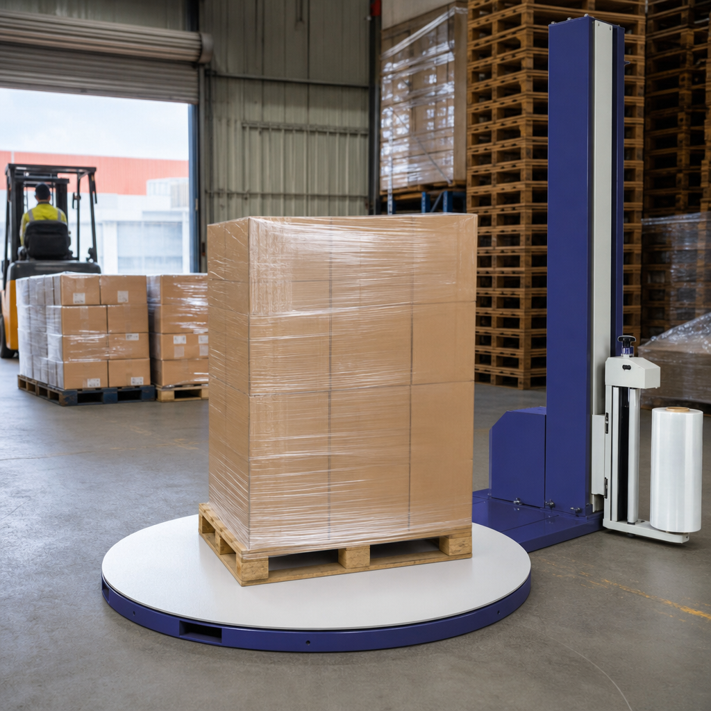 Semi-Automatic Pallet Stretch Turntable Wrapper