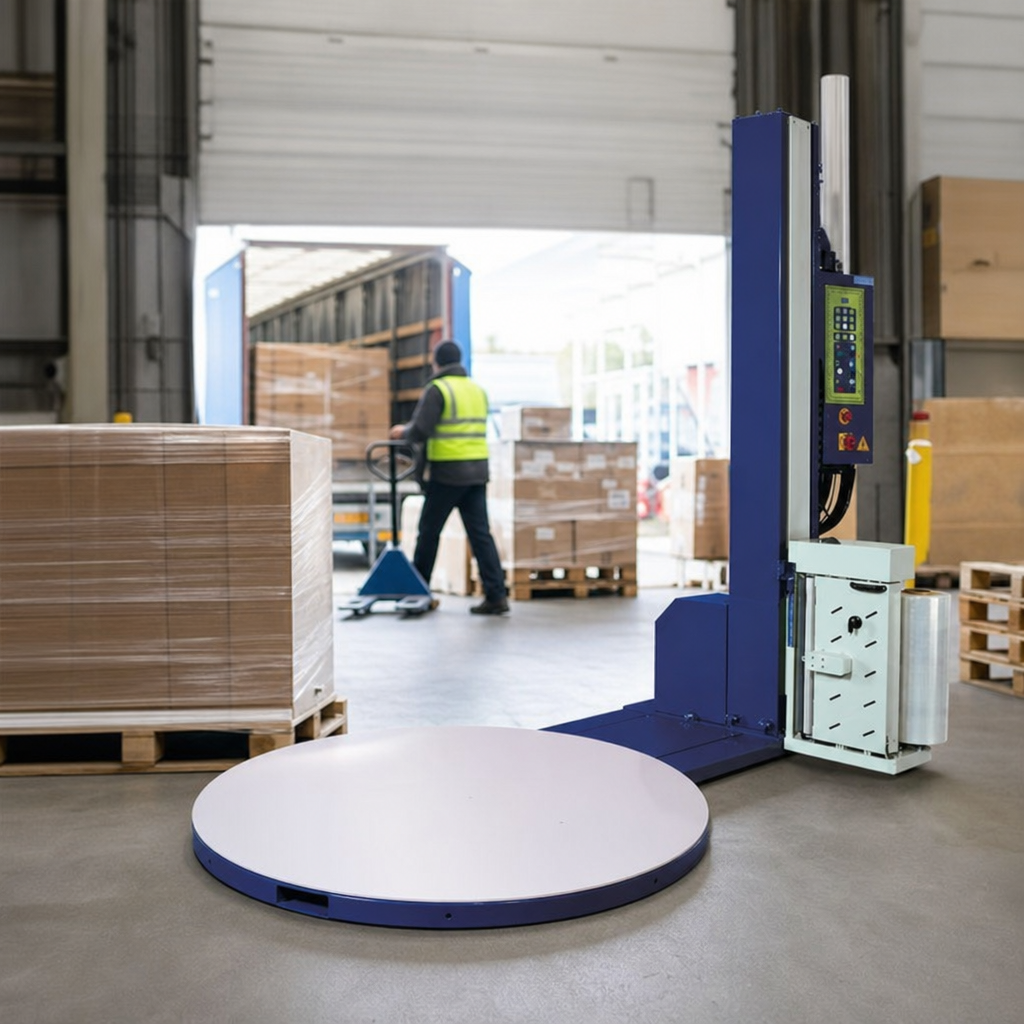 Semi-Automatic Powered Pre-Stretch Turntable Pallet Wrapper
