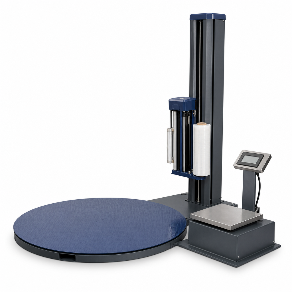 Semi-Automatic Pre-Stretch Pallet Turntable Wrapper with Scales