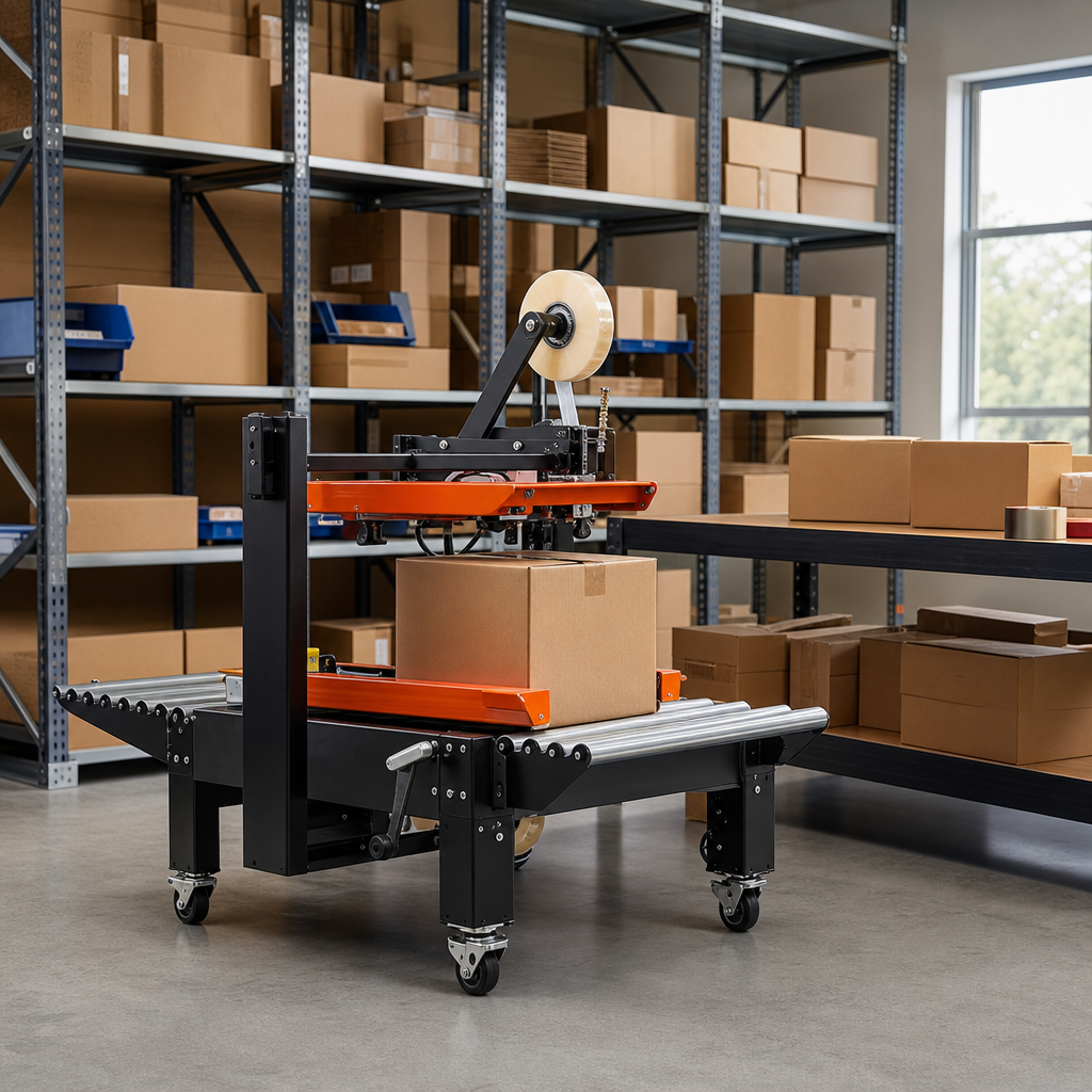 Semi-Automatic Side Belt Carton Sealer for Uniform Boxes