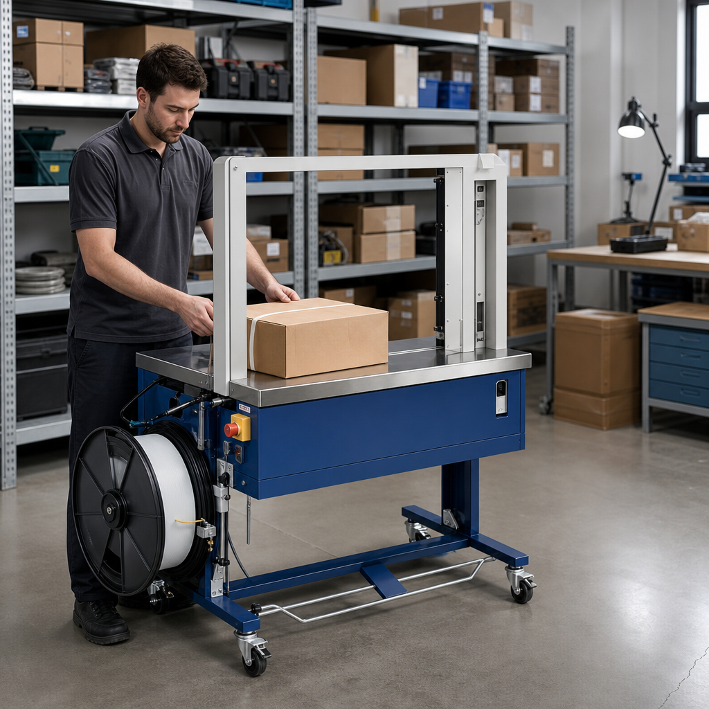 Semi Automatic Strapping Machine for Parcel Securing