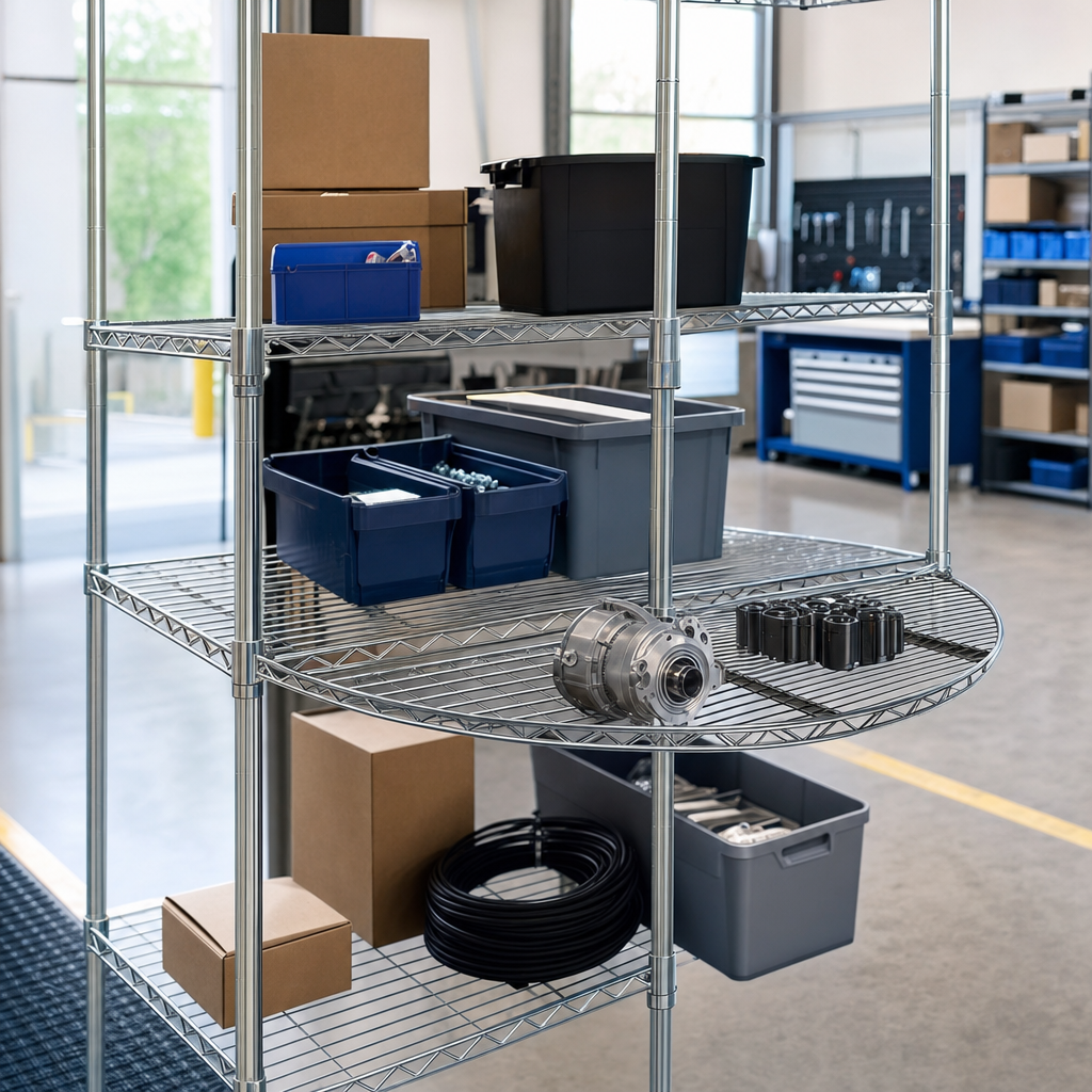 Semi-Circular Extra Shelf for Chrome Wire Shelving