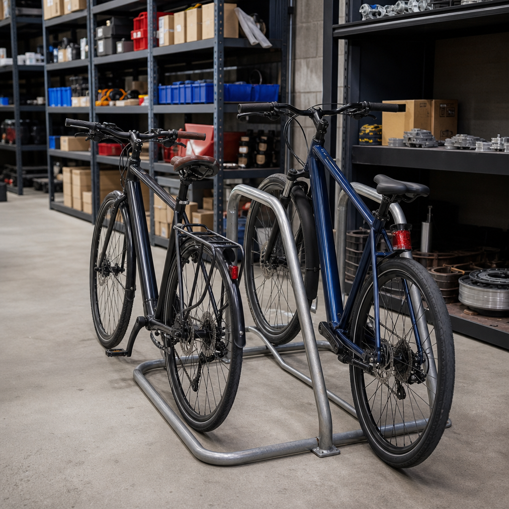Sheffield Style Steel Cycle Stand for 2 Bicycles