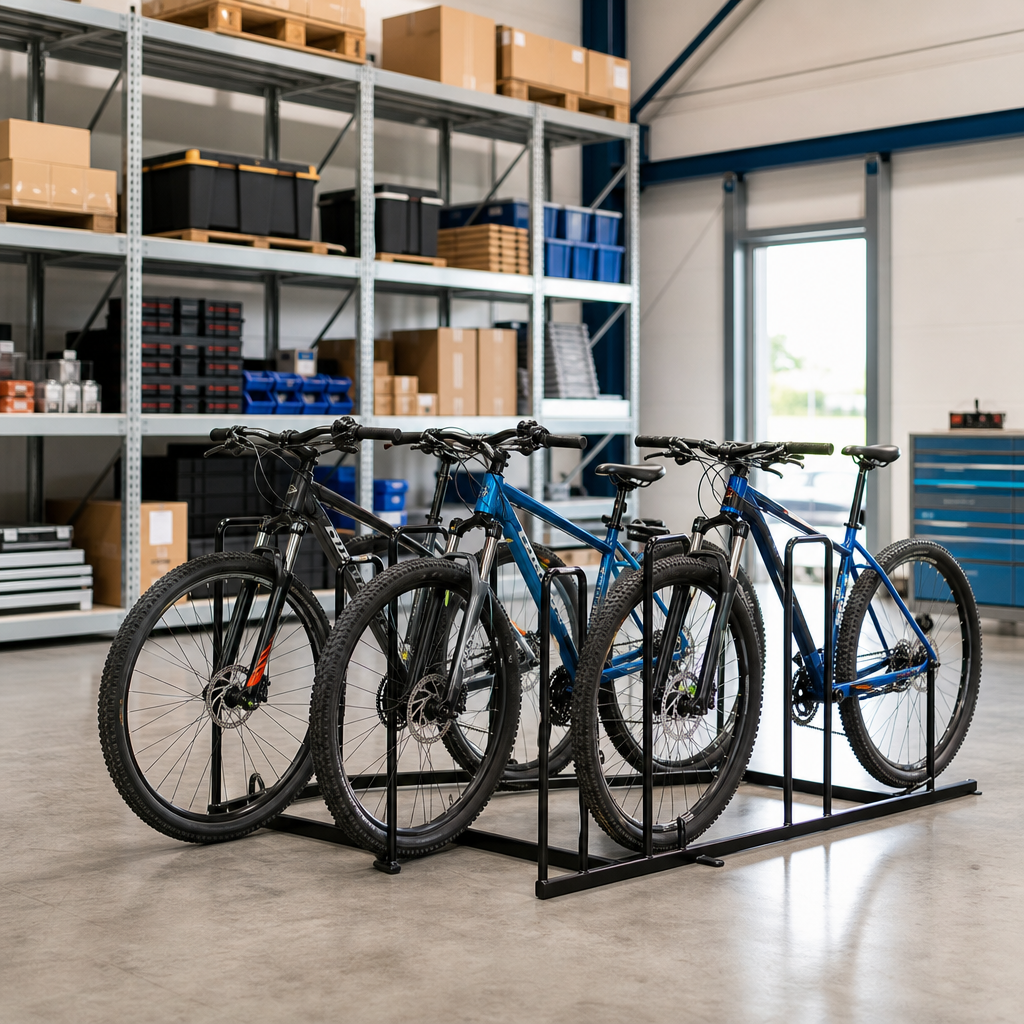 Side-by-side Bike Parking Rack – 6 or 8 Spaces