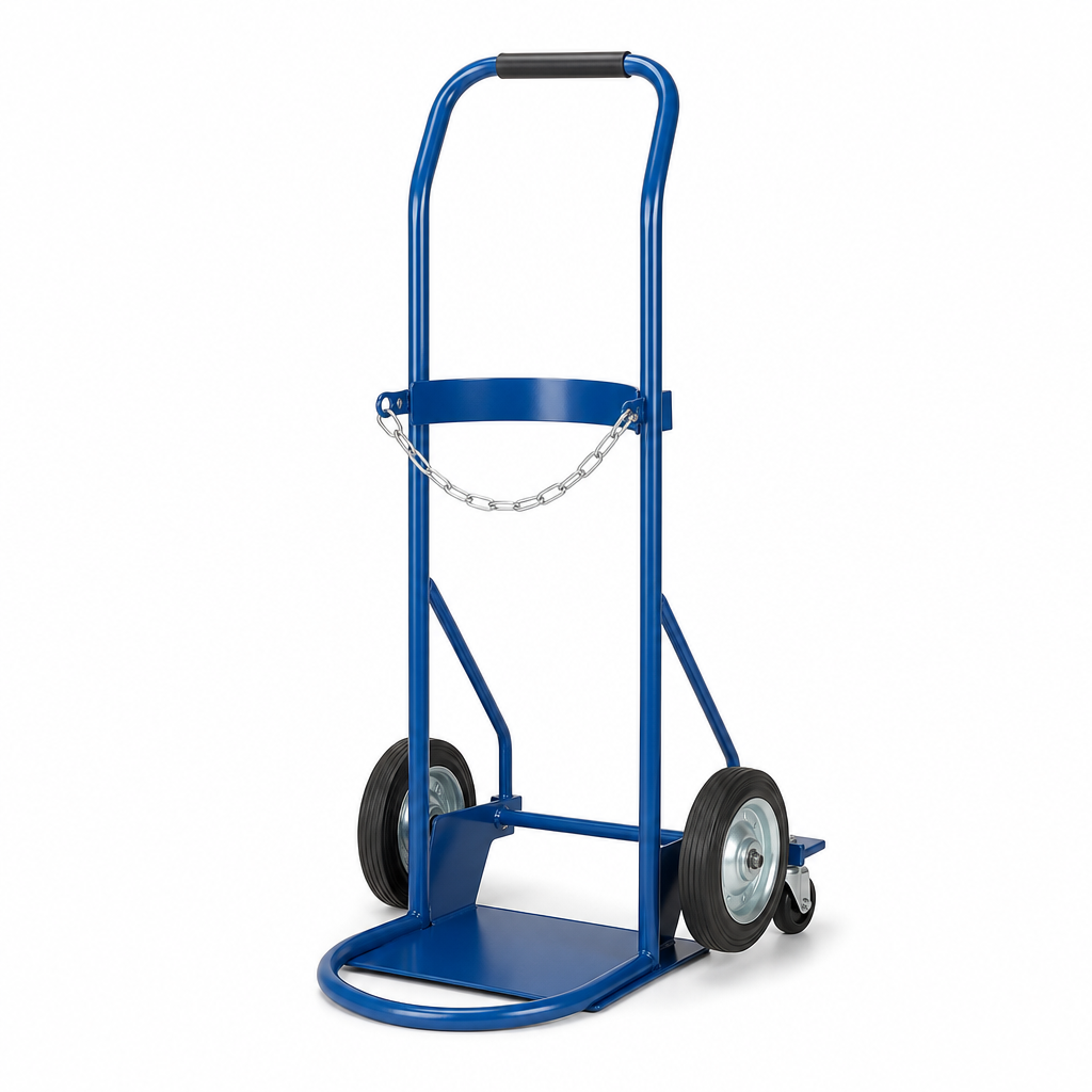Single Cylinder Gas Bottle Trolley with Rear Wheel Support