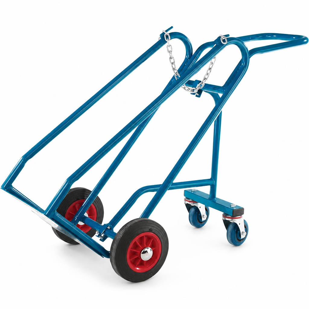 Single Cylinder Gas Bottle Trolley with Rear Wheel Support