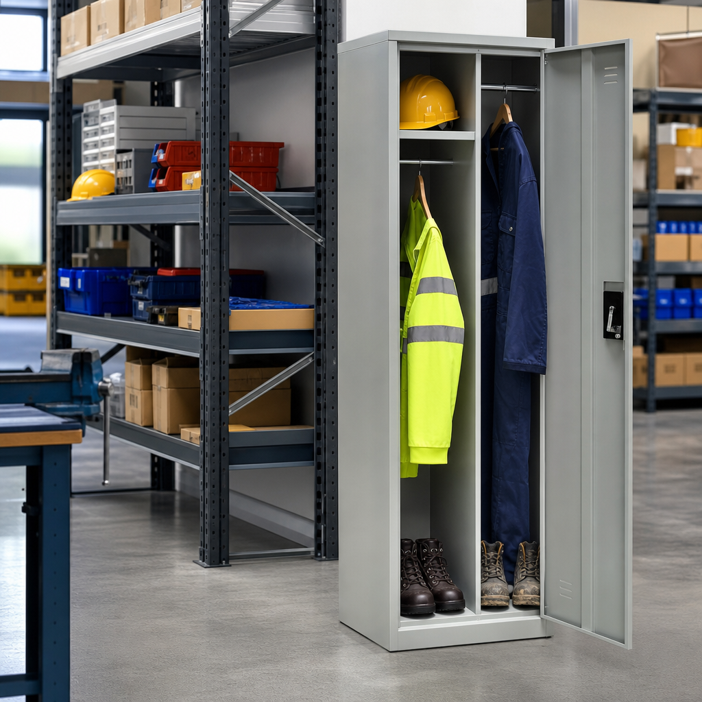Single Door Clean and Dirty Steel Locker Cabinet