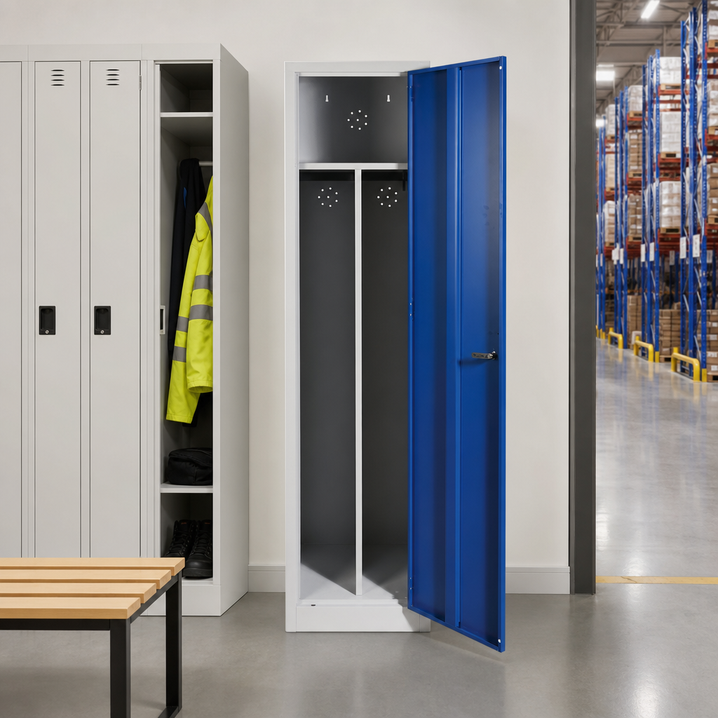 Single Door Clean and Dirty Steel Locker Cabinet