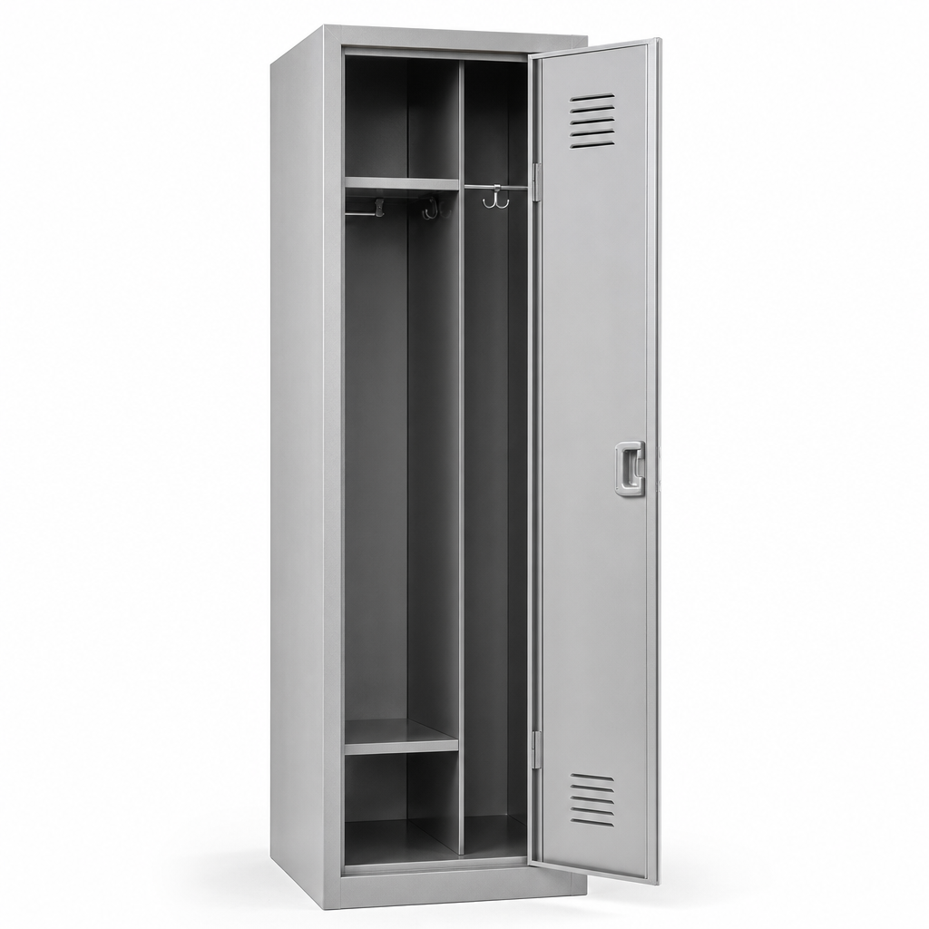 Single Door Clean and Dirty Steel Locker Cabinet