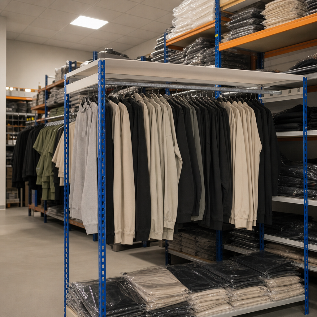 Single Rail Garment Shelving Extra Rail Level