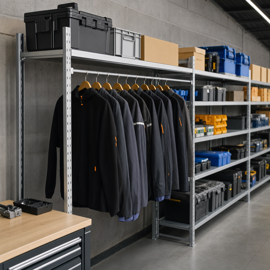 Single Rail Garment Shelving Extra Rail Level