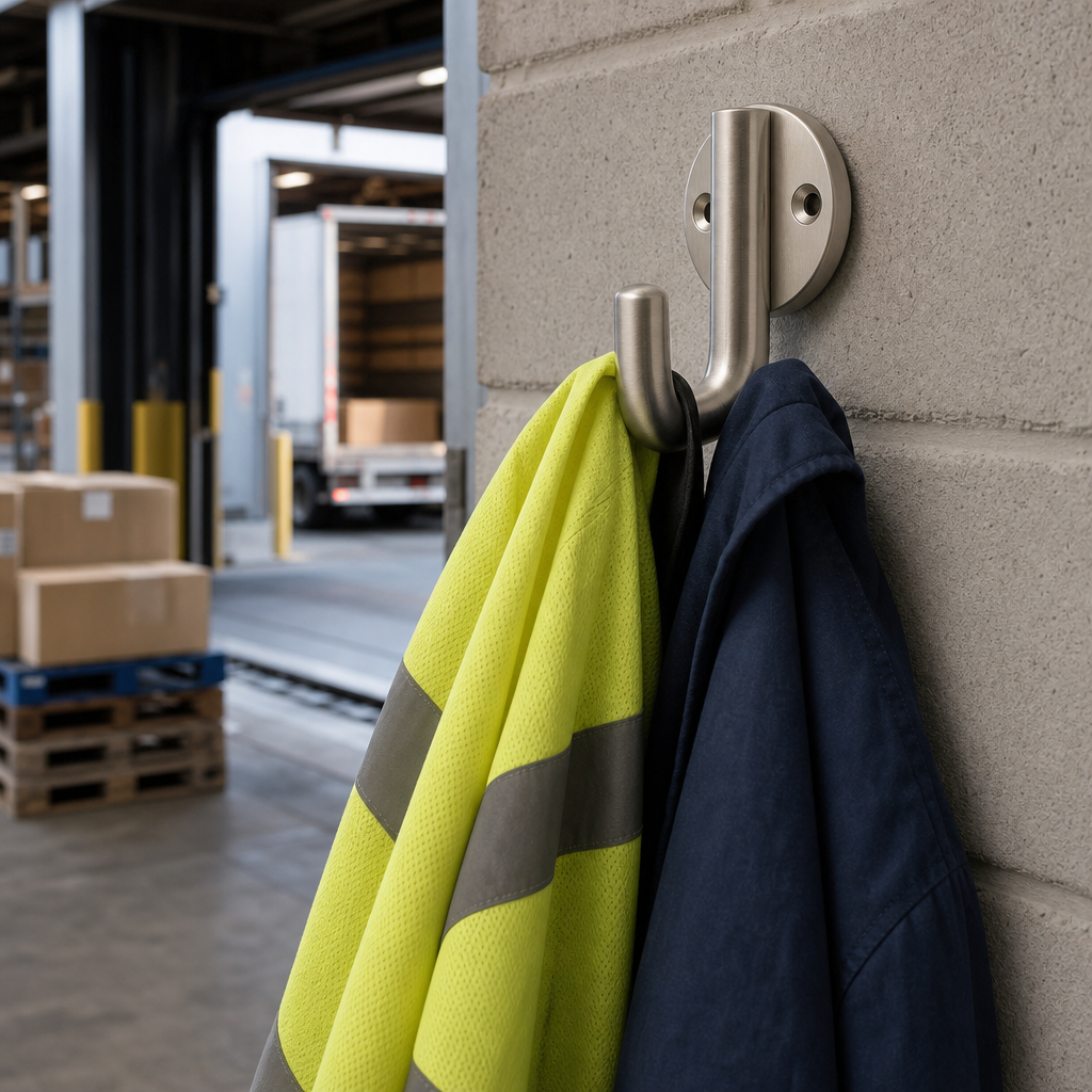 Single Satin Stainless Steel Coat Hook