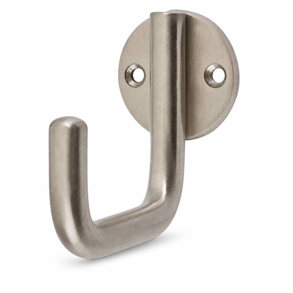 Single Satin Stainless Steel Coat Hook