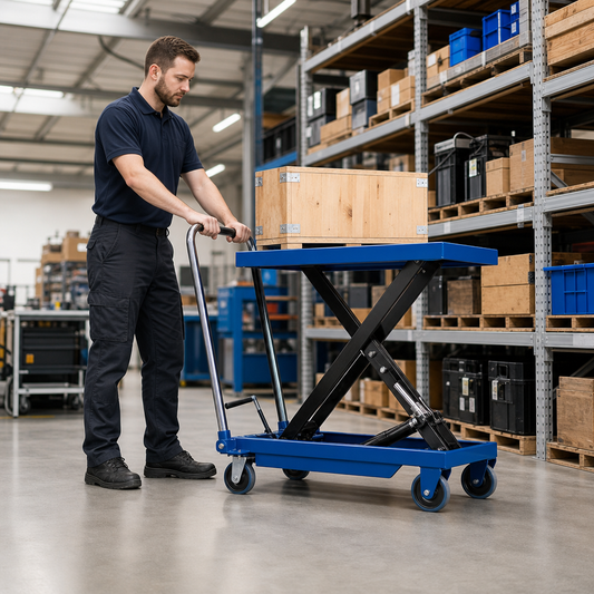 Single Scissor Hydraulic Lift Table Trolley 800kg Capacity