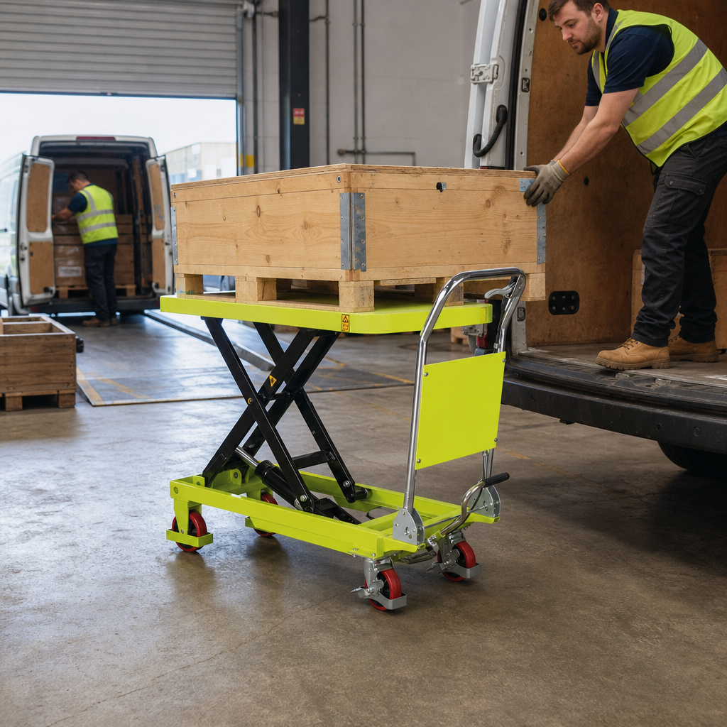 Single Scissor Hydraulic Lift Table Trolley 800kg Capacity