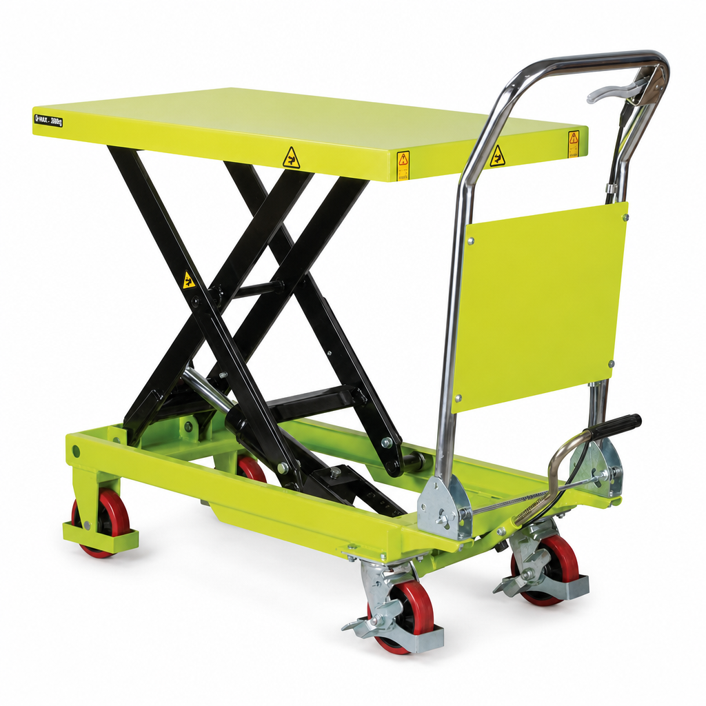 Single Scissor Hydraulic Lift Table Trolley 800kg Capacity