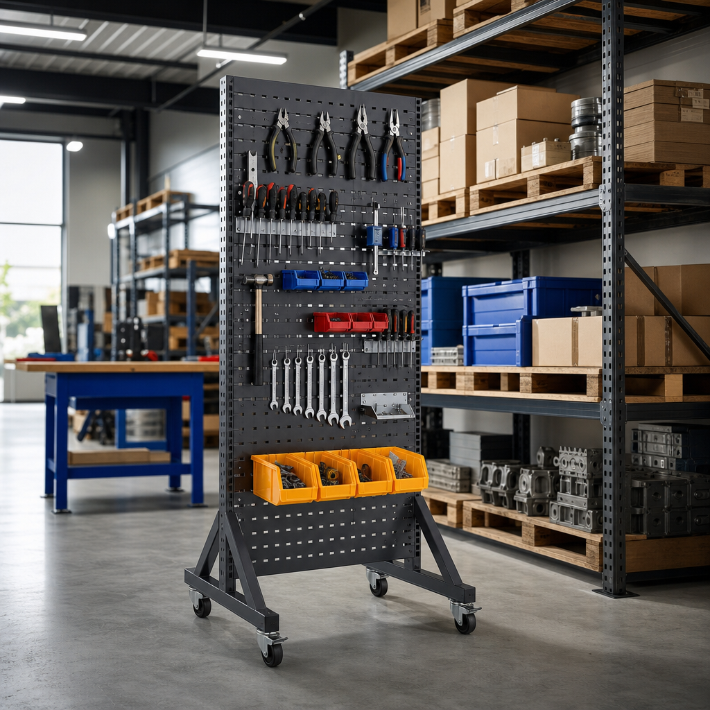Single Sided Louvre Panel Trolley Without Bins