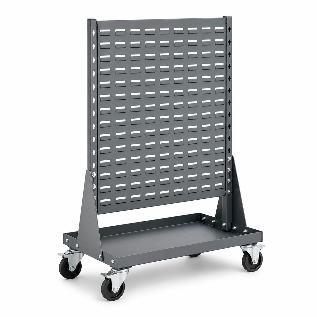 Single Sided Louvre Panel Trolley Without Bins