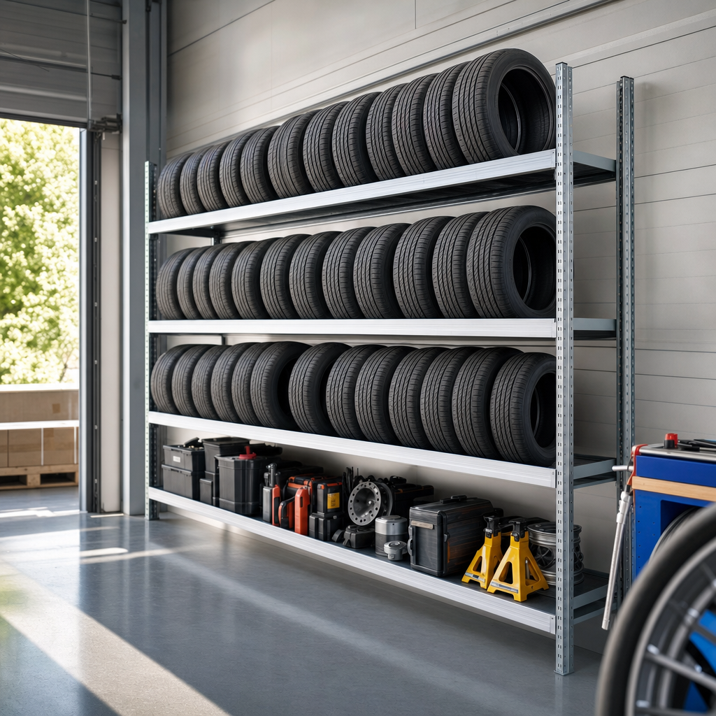 Single Sided Tyre Storage Racking