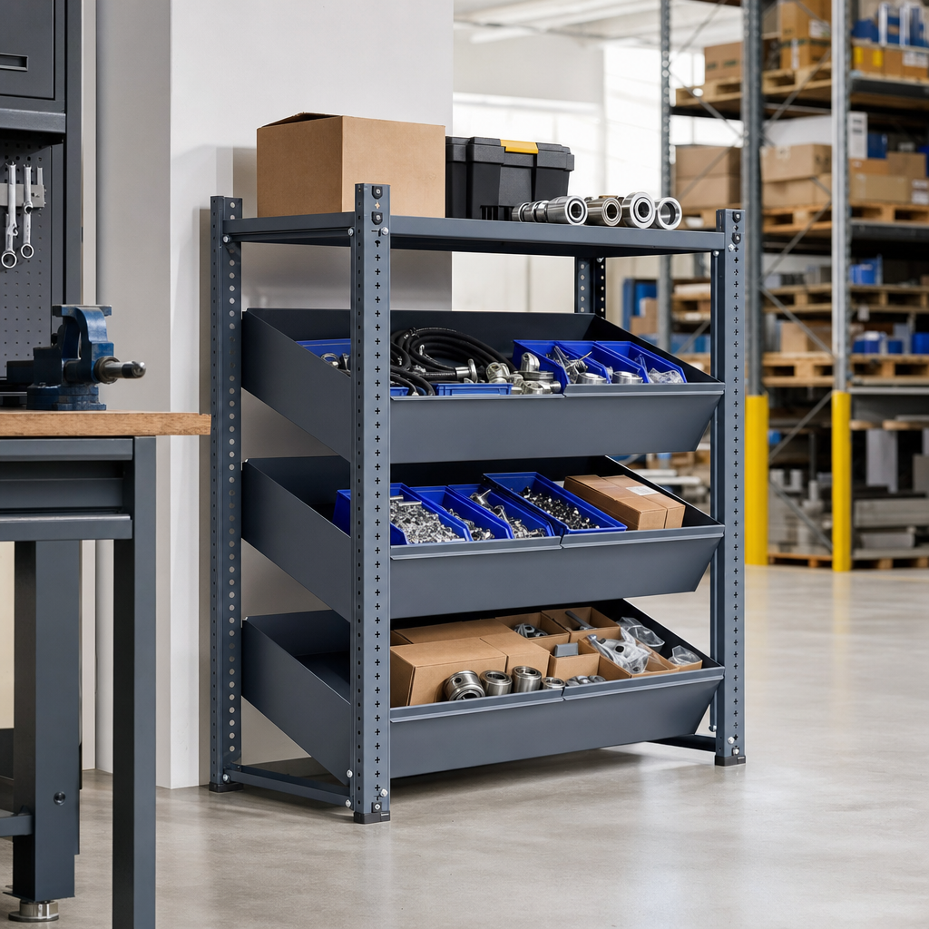 Single Tray Stacker with 3 Shallow Storage Trays