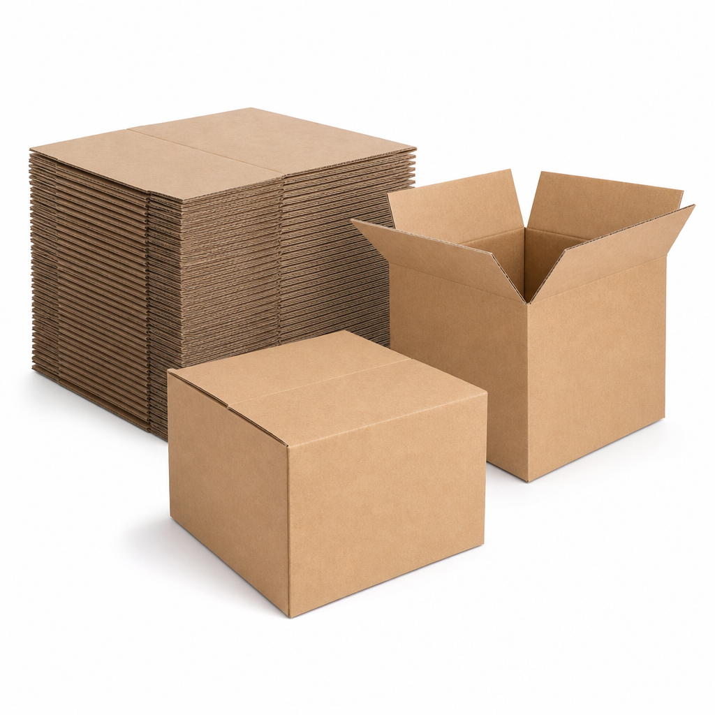 Single Wall Cardboard Storage Boxes, Pack of 25