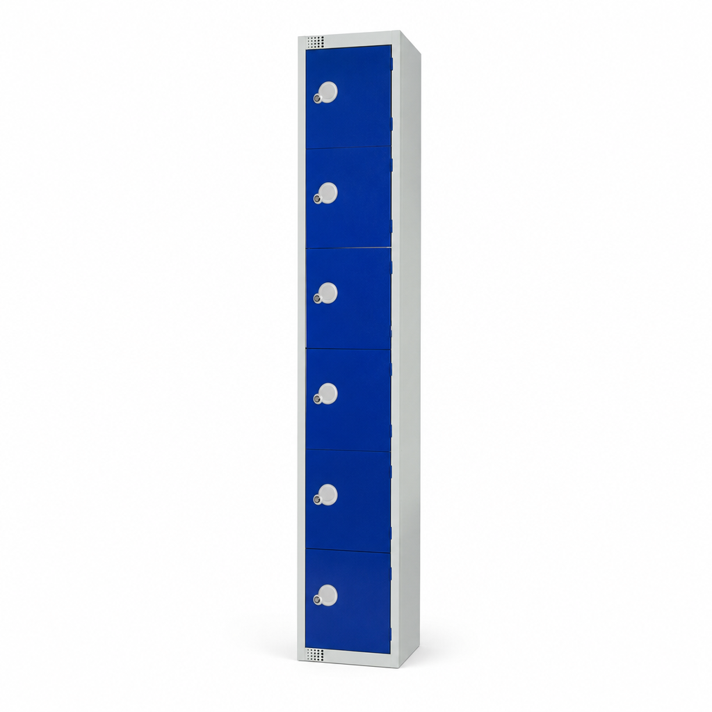 Six Door Steel Lockers with Antibacterial Finish