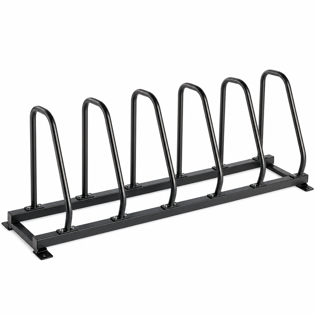 Six-Space Scooter Rack with Floor or Wall Mounting