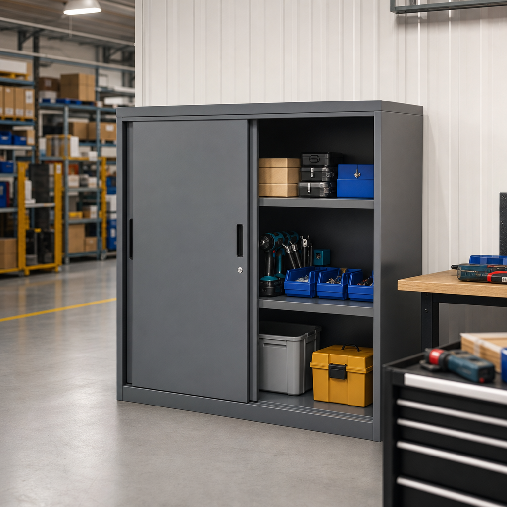 Sliding Door Metal Storage Cabinet 1000 x 1050mm