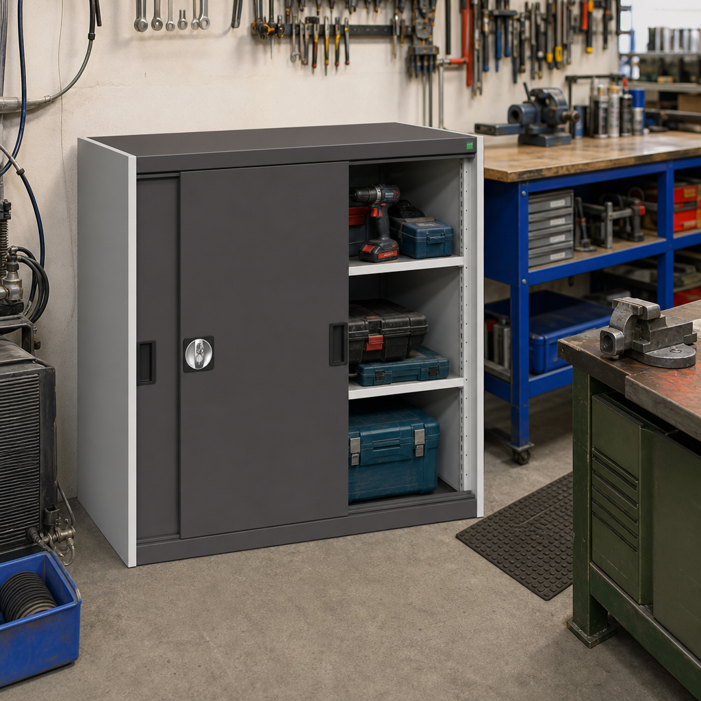 Sliding Door Metal Storage Cabinet 1000 x 1050mm