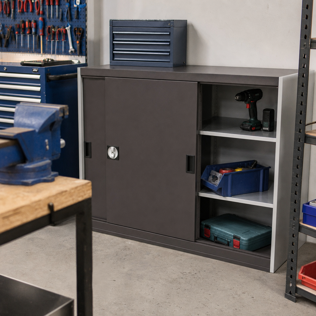Sliding Door Metal Storage Cabinet 1000 x 1300mm