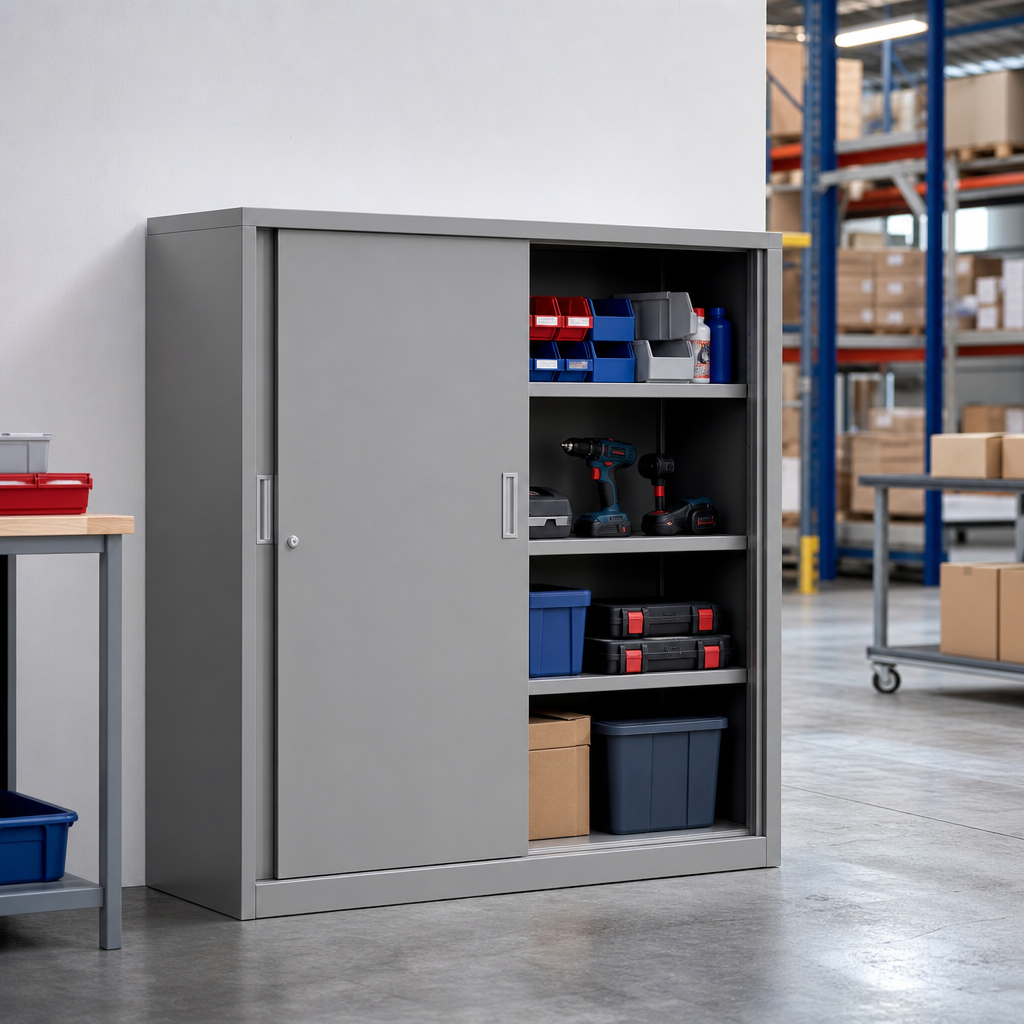 Sliding Door Metal Storage Cabinet 1200 x 1050mm