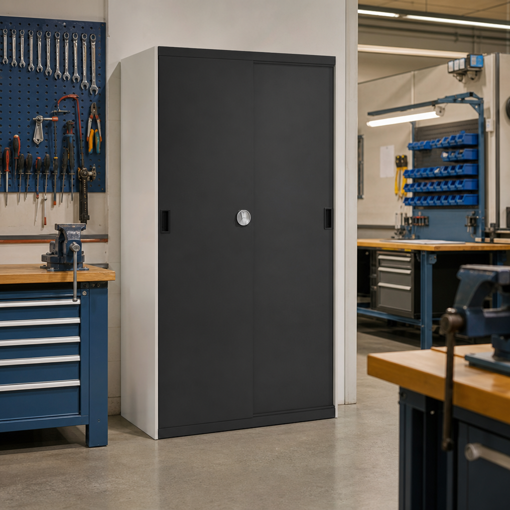 Sliding Door Metal Storage Cabinet 1600 x 1050mm