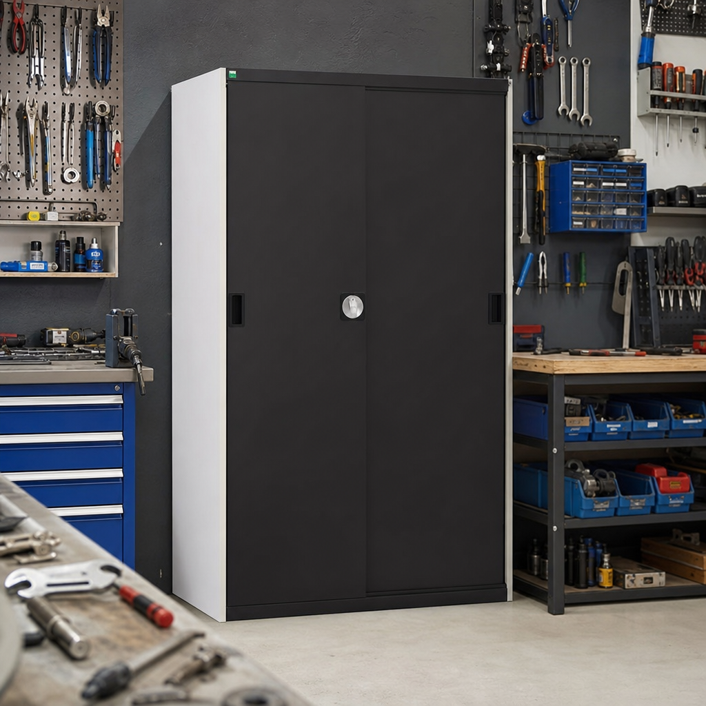 Sliding Door Metal Storage Cabinet 1600h x 1300w