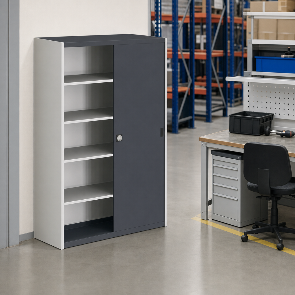 Sliding Door Metal Storage Cabinet 2000mm High