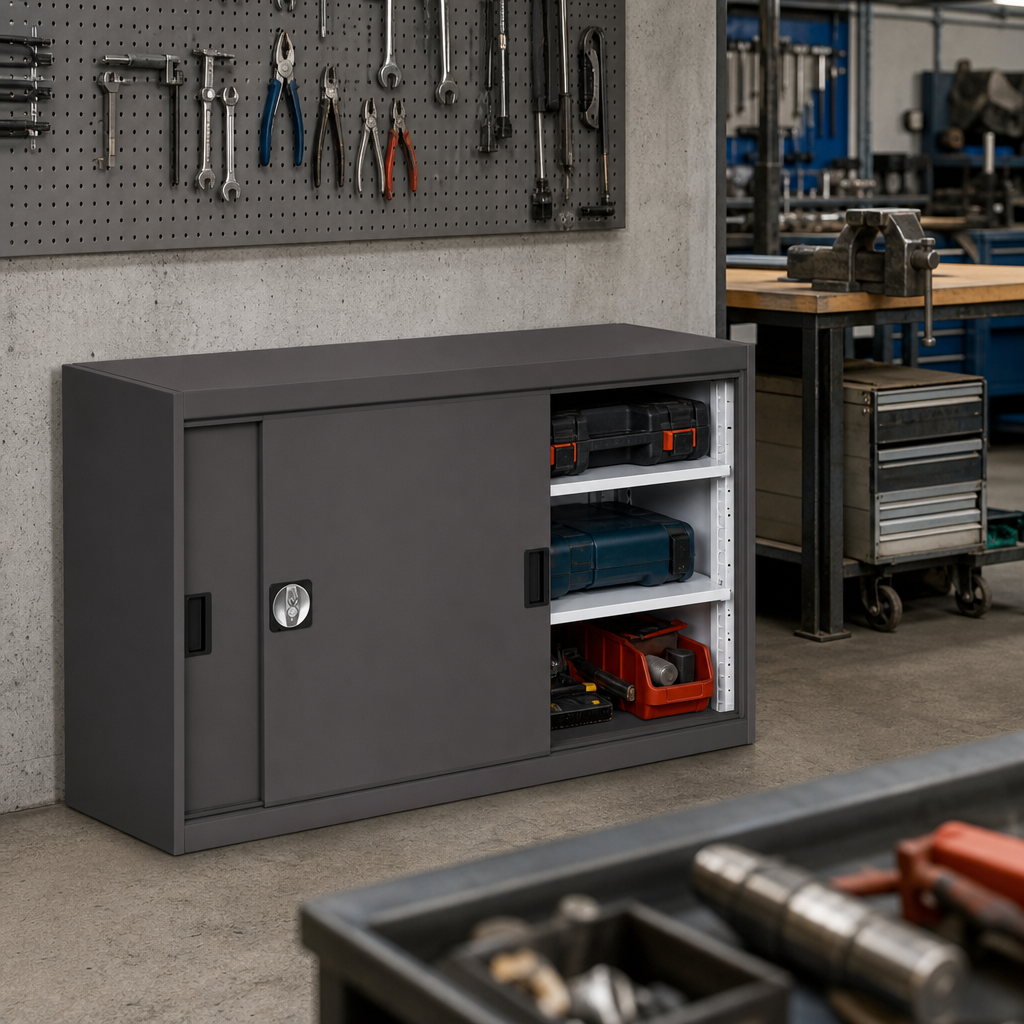 Sliding Door Metal Storage Cabinet 800 x 1300mm