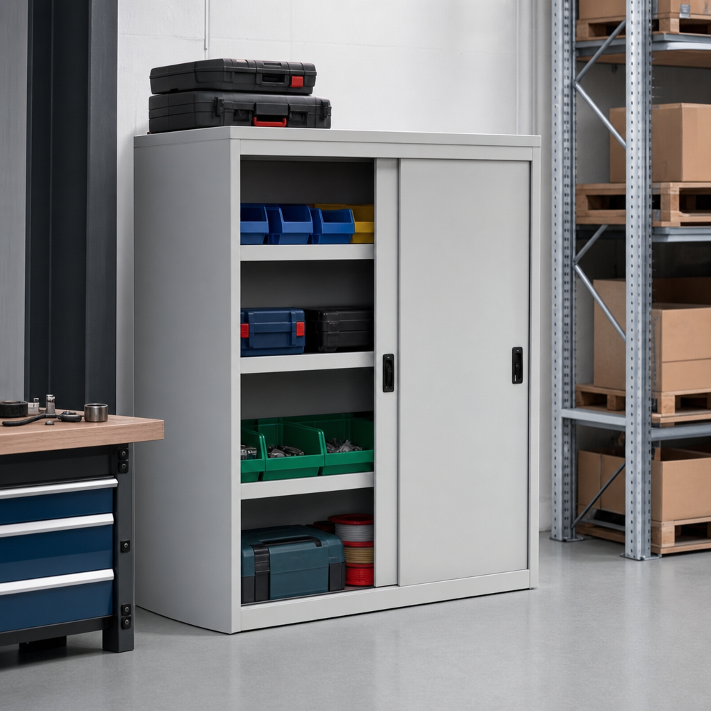 Sliding Door Metal Storage Cabinet 800x1050mm