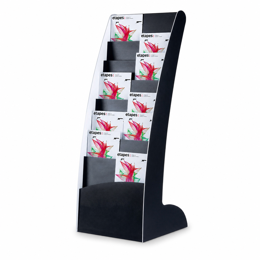 Slim A4 Freestanding Literature Stand with 8 Compartments