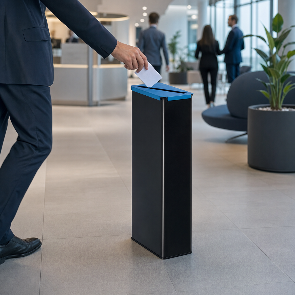 Slim Steel 20L Indoor Recycling Bin