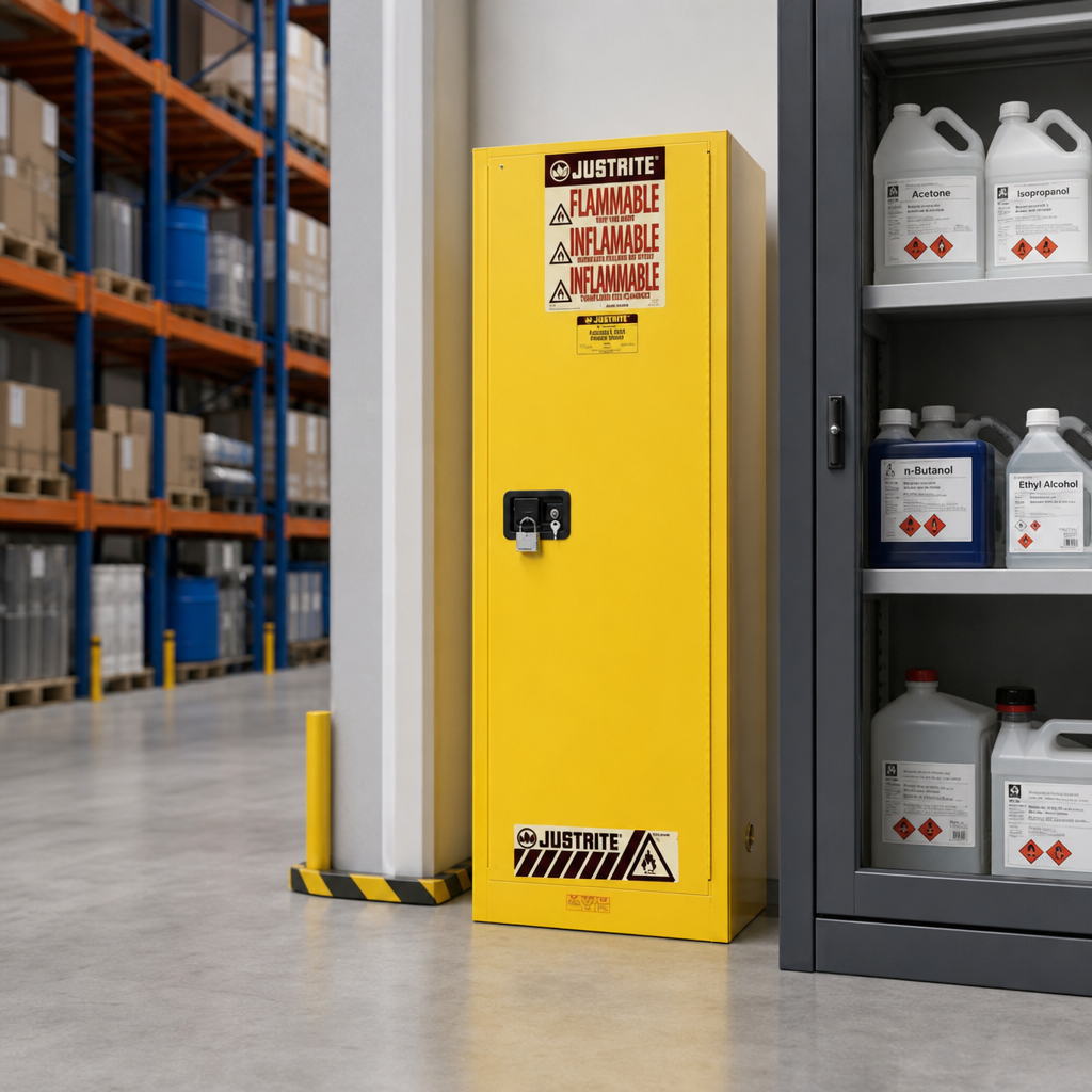 Slimline Flammable Materials Storage Cabinet 1651x591x457mm