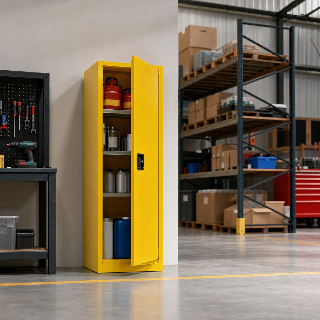 Slimline Self-Closing Flammable Storage Cabinet