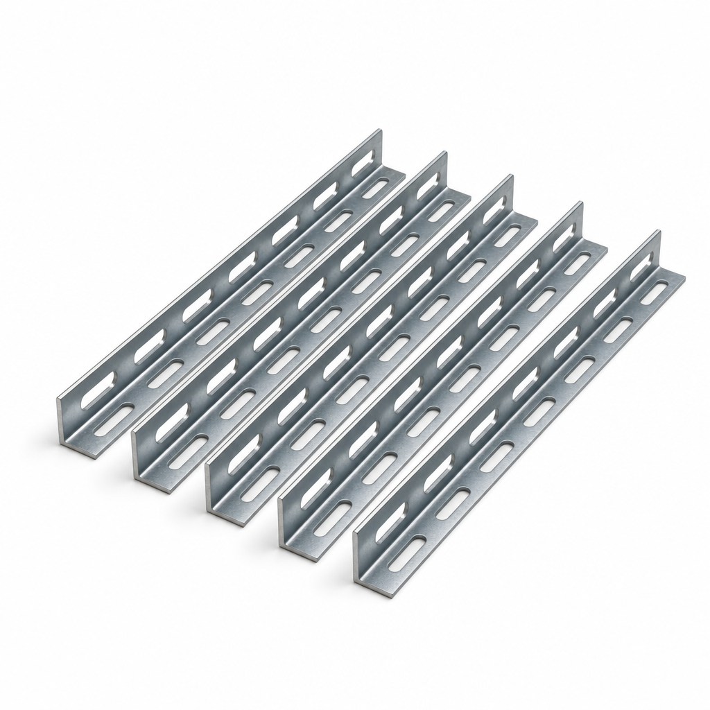 Slotted Steel Angle 40 x 40 mm Pack of 5