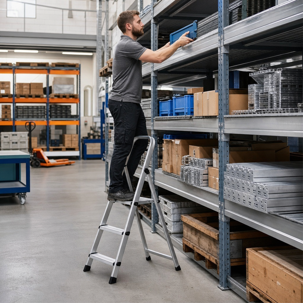 Small Aluminium Step Ladders with 2–4 Treads