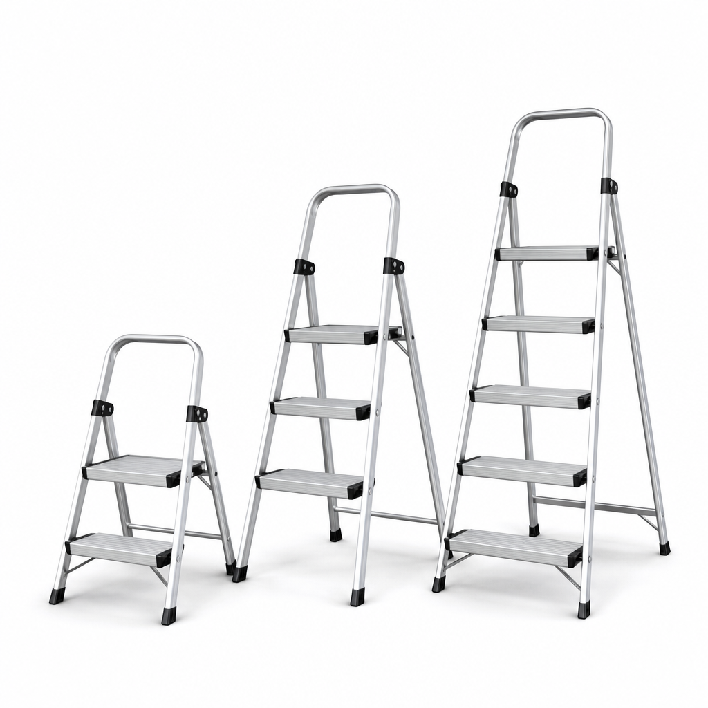 Small Aluminium Step Ladders with 2–4 Treads