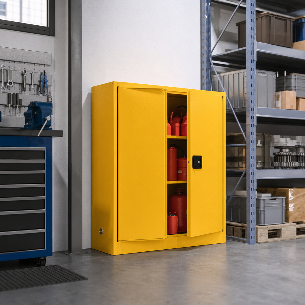 Small Flammable Storage Cabinet 1118h x 1092w x 457d mm