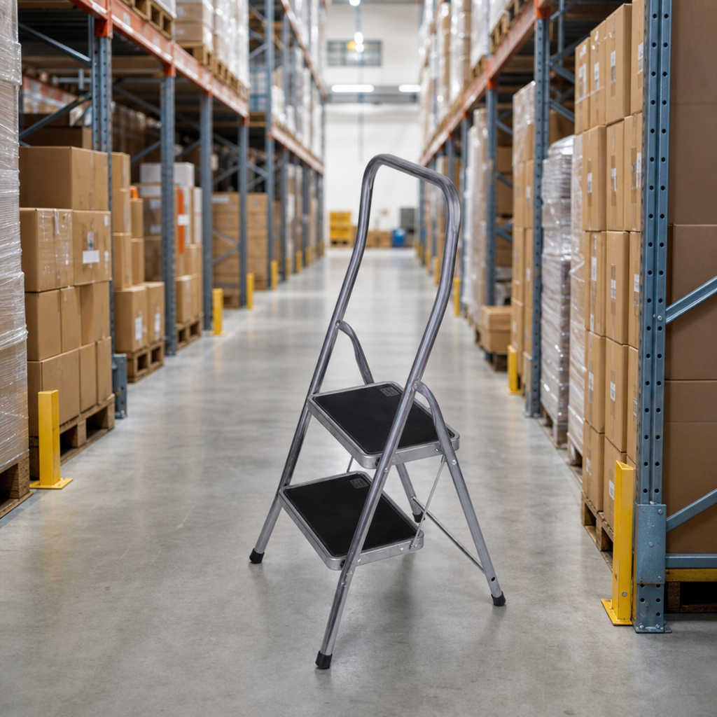 Small Folding Platform Step Ladders with 2 or 3 Steps