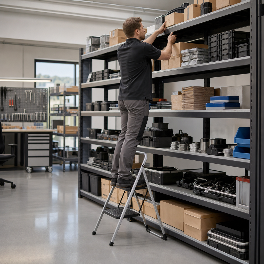 Small Folding Platform Step Ladders with 2 or 3 Steps