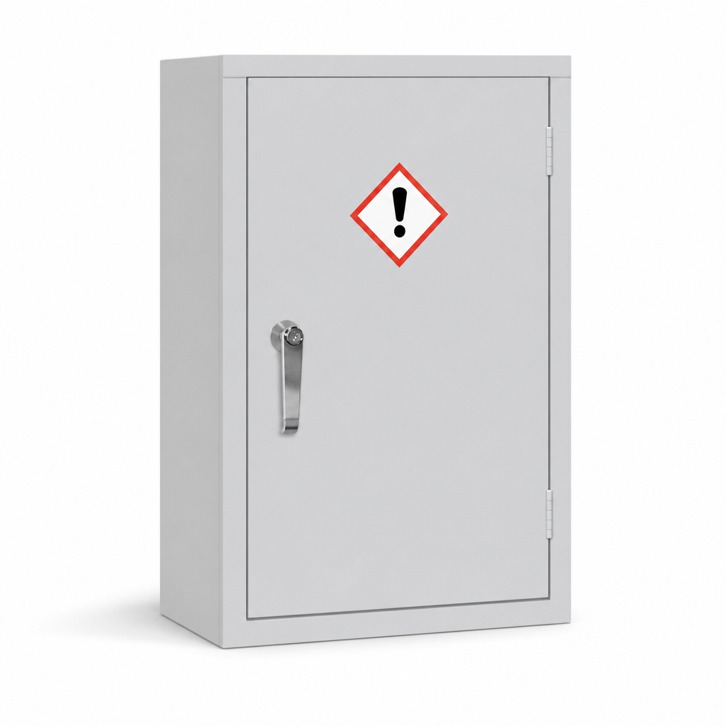Small Grey COSHH Hazardous Chemical Storage Cabinet
